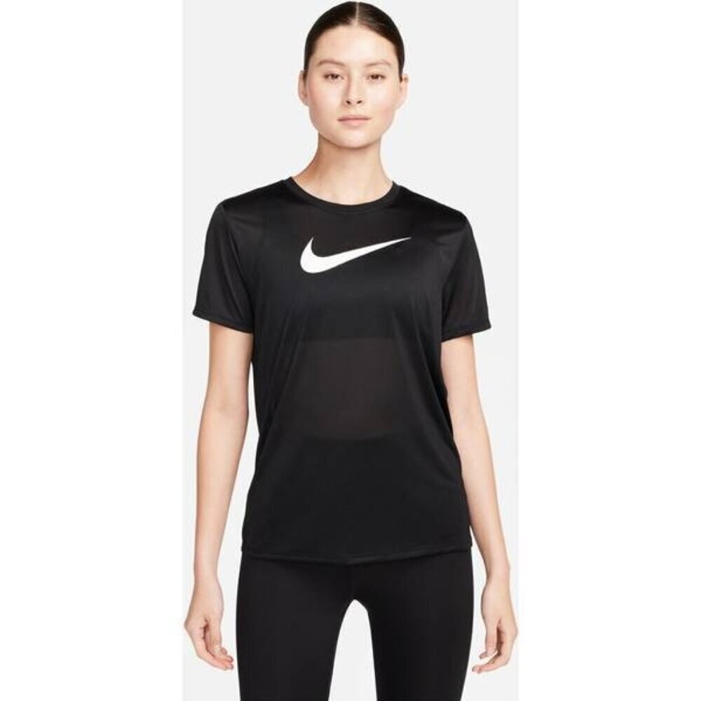 Nike Womens Black Dri-FIT HBR Short Sleeve Training Tee Shirt Sz M New